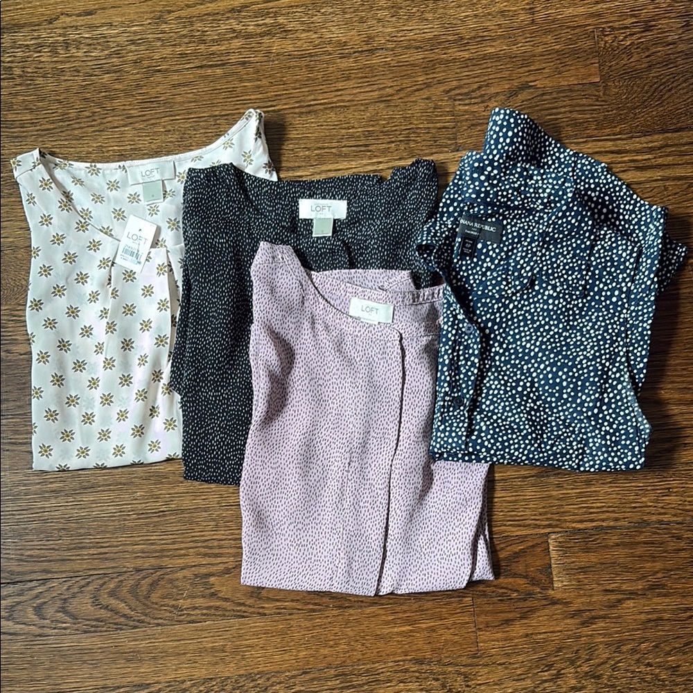 Four Sleeveless Office Tops - Bundle (LOFT outlet, Banana Republic outlet)